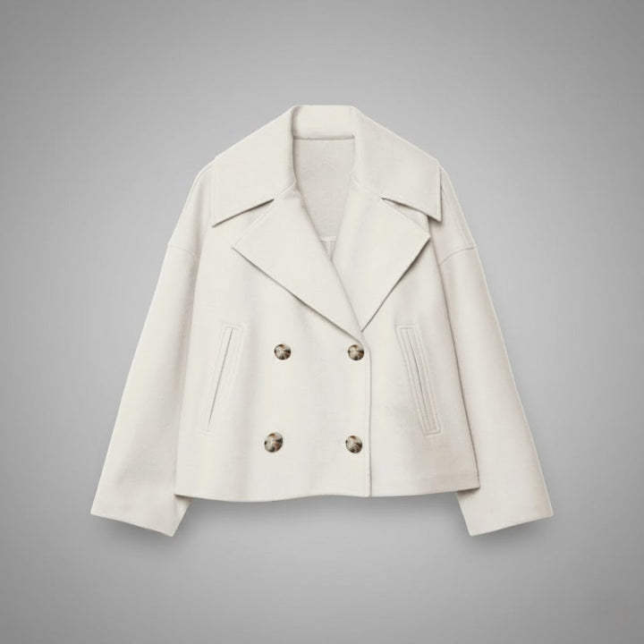 Johanna | Manteau court élégant pour femmes avec boutons