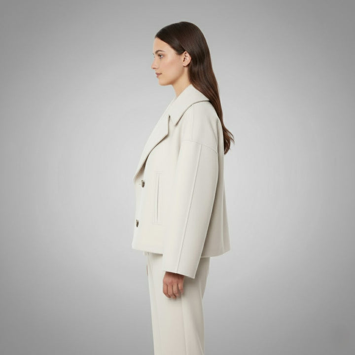 Johanna | Manteau court élégant pour femmes avec boutons