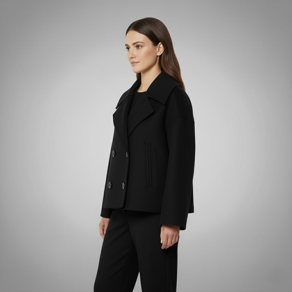 Johanna | Manteau court élégant pour femmes avec boutons