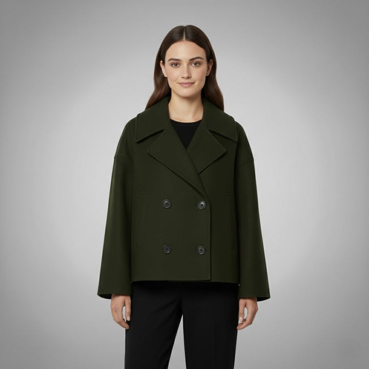 Johanna | Manteau court élégant pour femmes avec boutons
