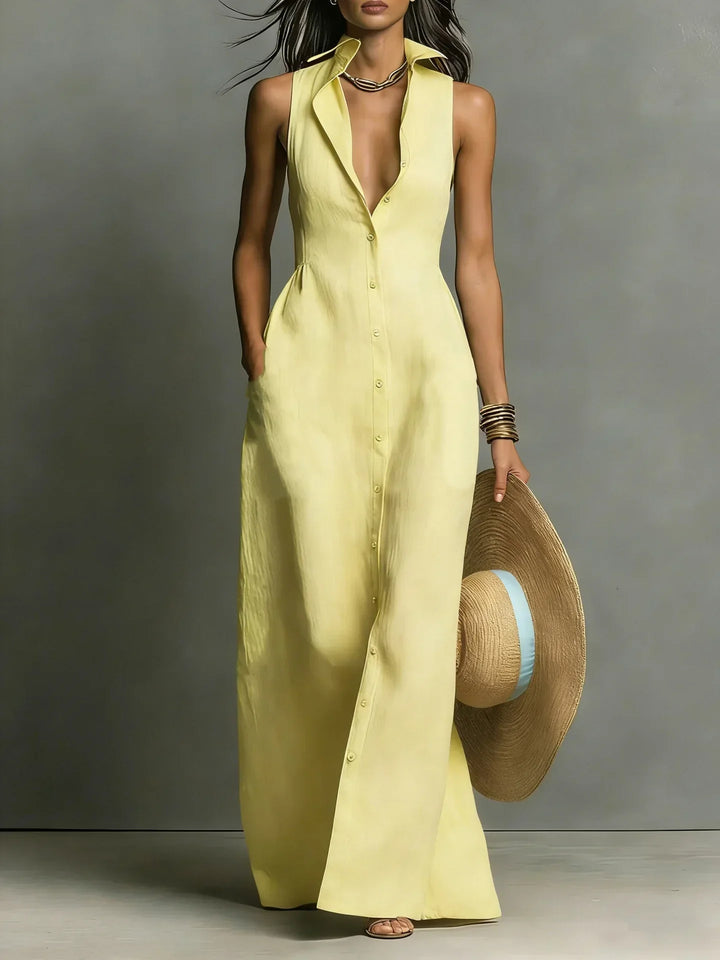 Johanna | Robe chemise sans manches pour femmes