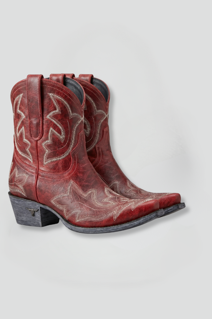 Eva | Bottes western à talon bloc brodées pour femmes