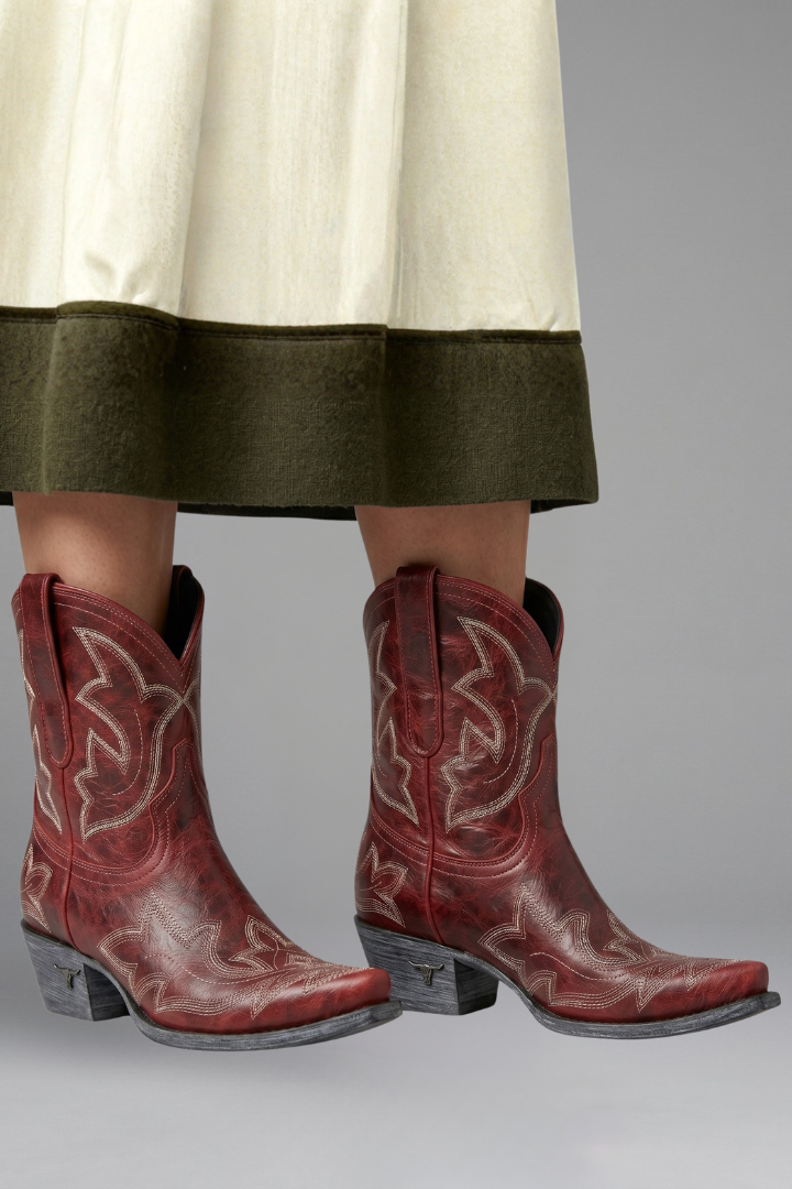 Eva | Bottes western à talon bloc brodées pour femmes