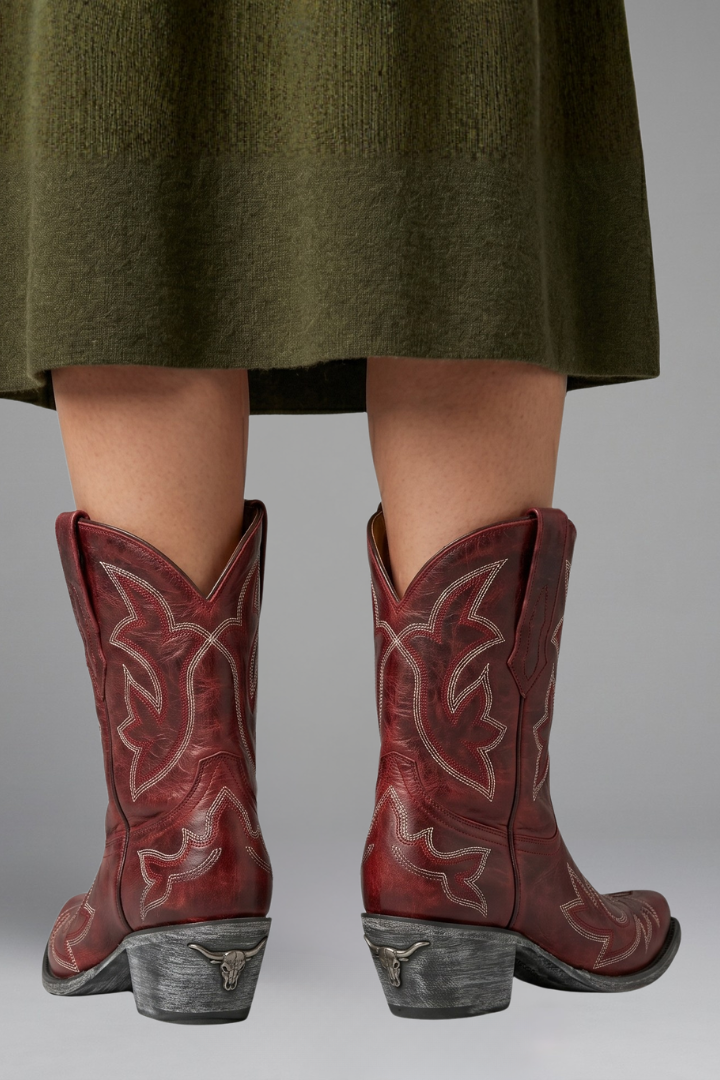 Eva | Bottes western à talon bloc brodées pour femmes