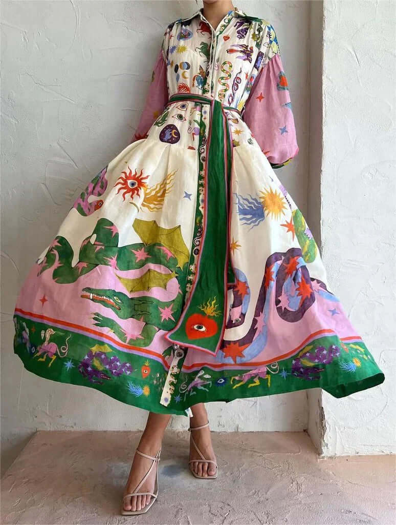 Dorthe - Robe maxi italienne élégante.