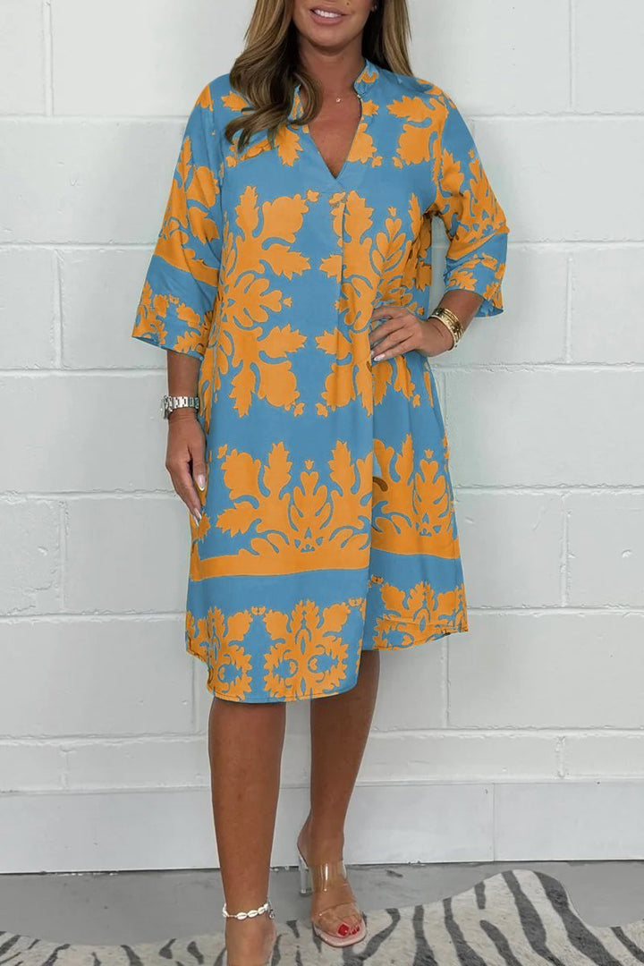 Niva | Robe midi brillante de printemps
