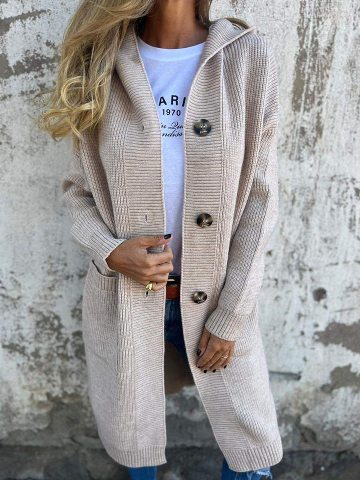 Chic cardigan en tricot doux avec imprimé pour femmes