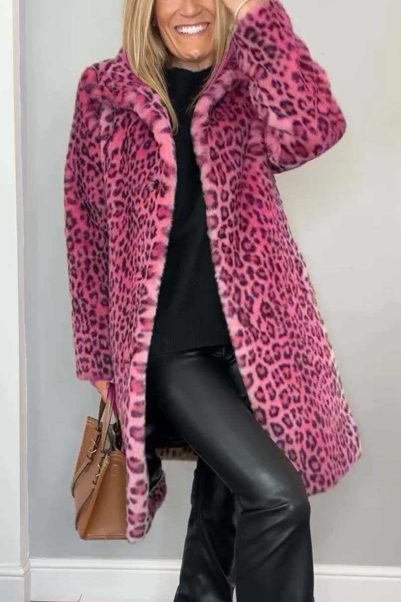 Pilar | Manteau d'hiver classique pour femmes avec motif léopard