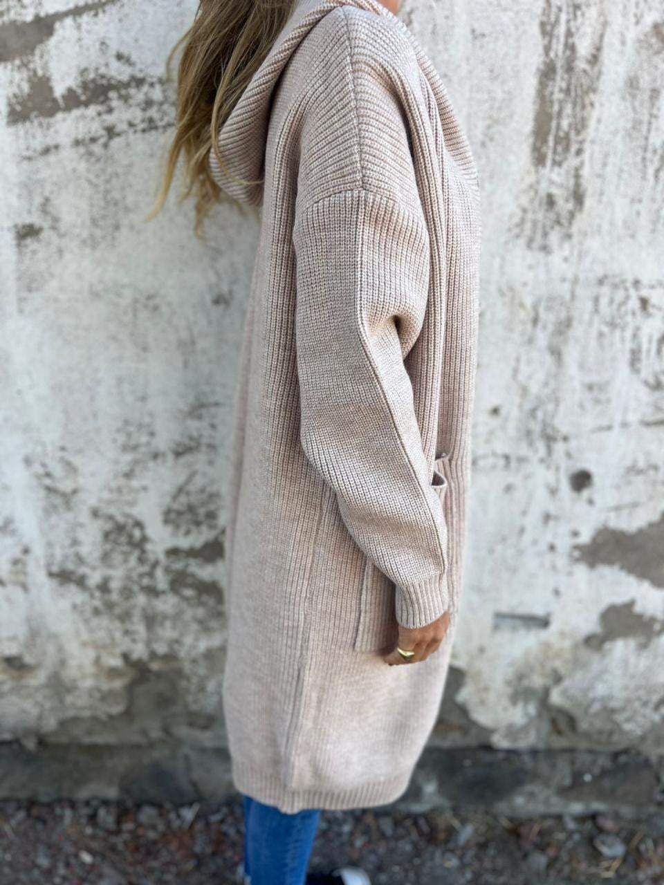 Chic cardigan en tricot doux avec imprimé pour femmes