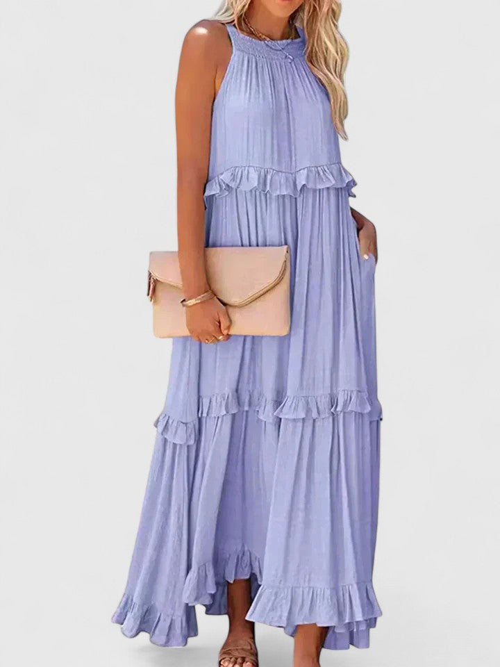 Julia | Robe maxi drapée élégante pour femmes