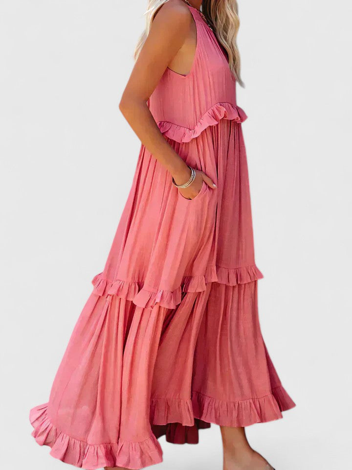 Julia | Robe maxi drapée élégante pour femmes
