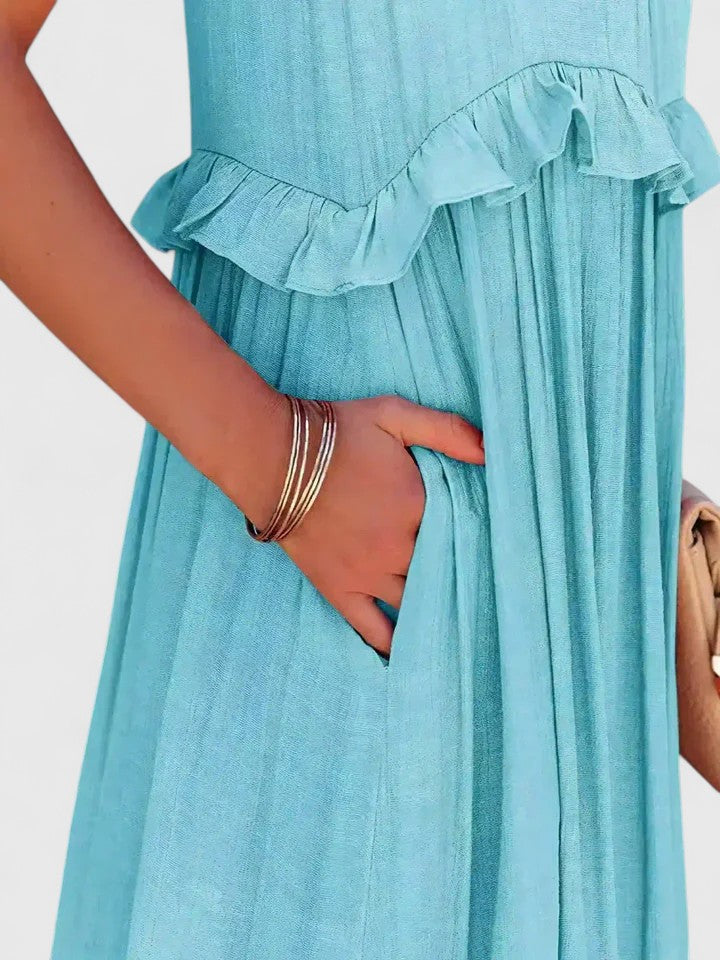 Julia | Robe maxi drapée élégante pour femmes