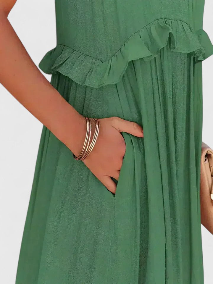 Julia | Robe maxi drapée élégante pour femmes