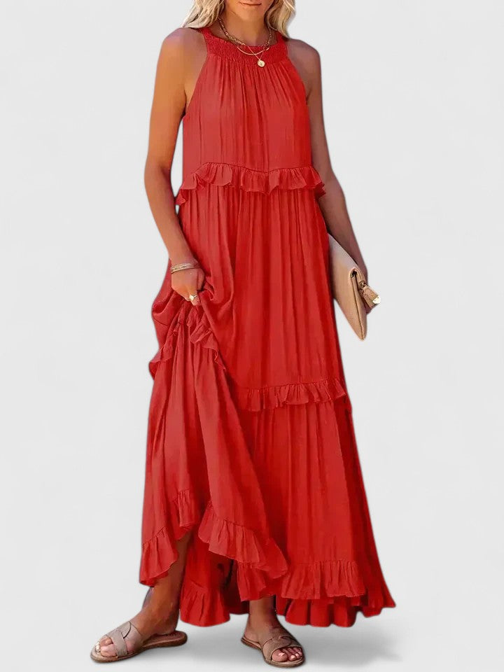 Julia | Robe maxi drapée élégante pour femmes