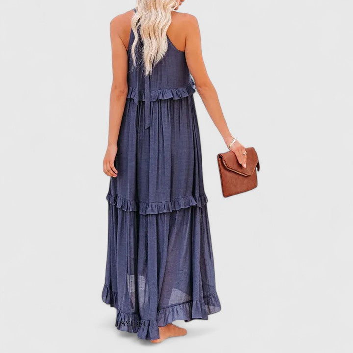 Julia | Robe maxi drapée élégante pour femmes