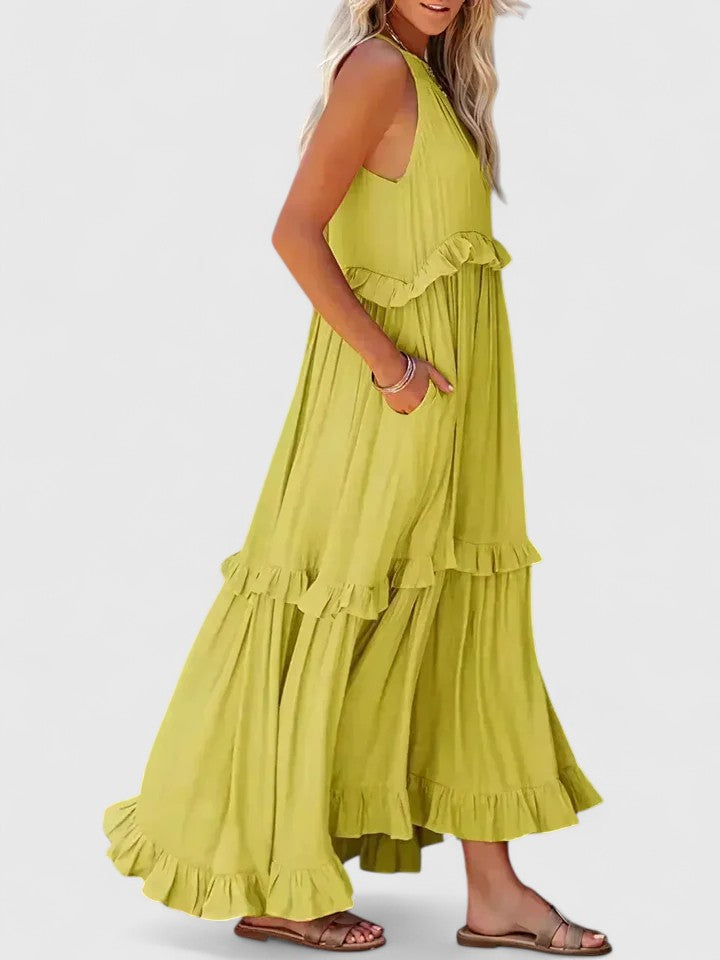 Julia | Robe maxi drapée élégante pour femmes