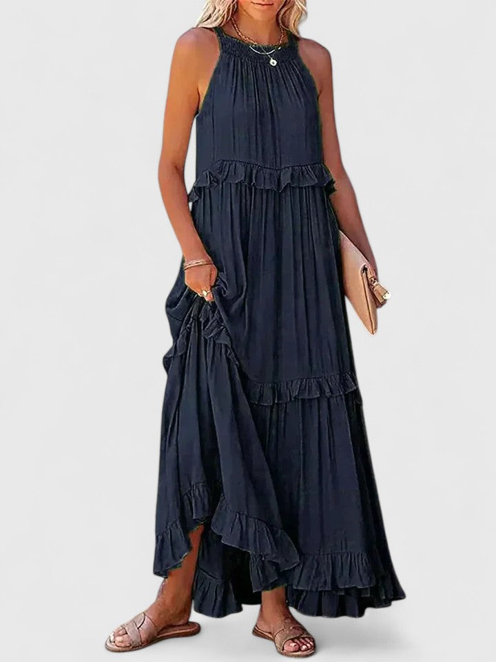 Julia | Robe maxi drapée élégante pour femmes