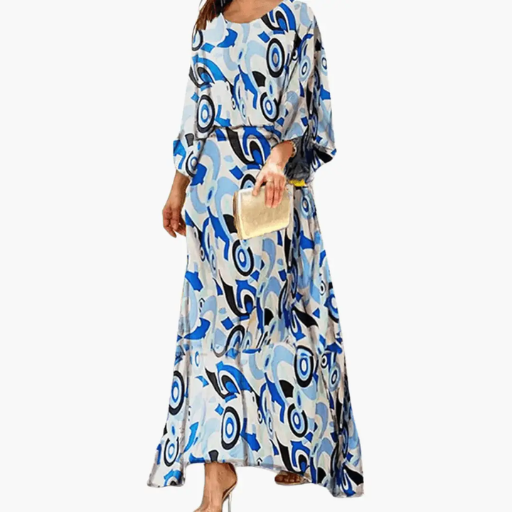 Kalinda | Robe maxi fluide à imprimé intégral