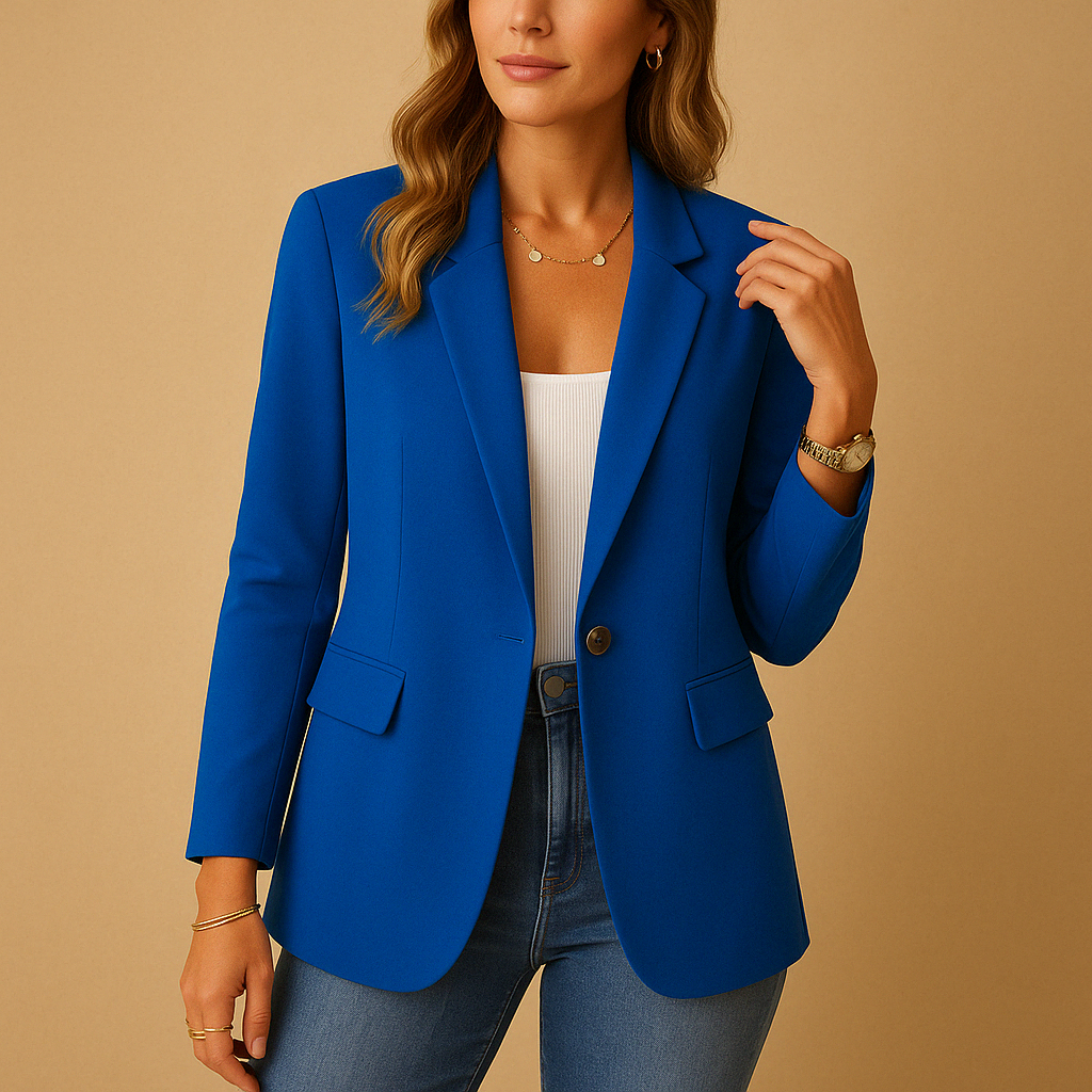 Karina | Blazer Femme à Boutonnage Simple