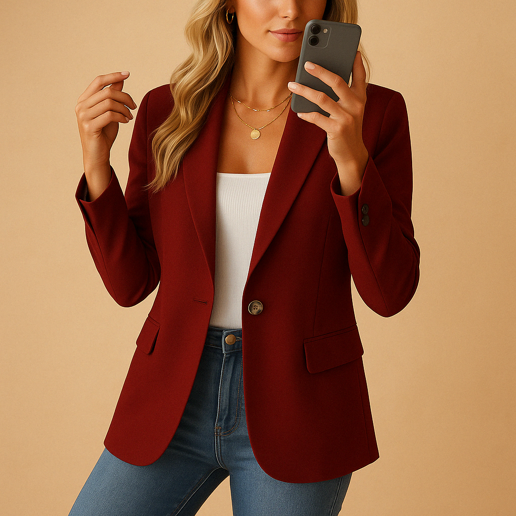 Karina | Blazer Femme à Boutonnage Simple