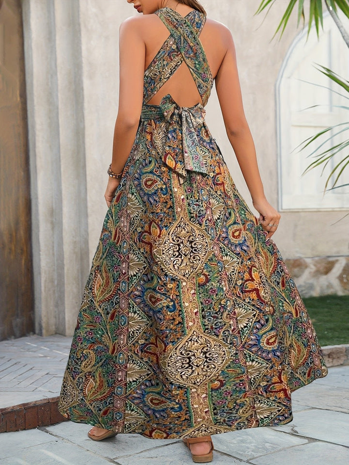 Katarina | Robe Maxi à Col Halter pour Femme