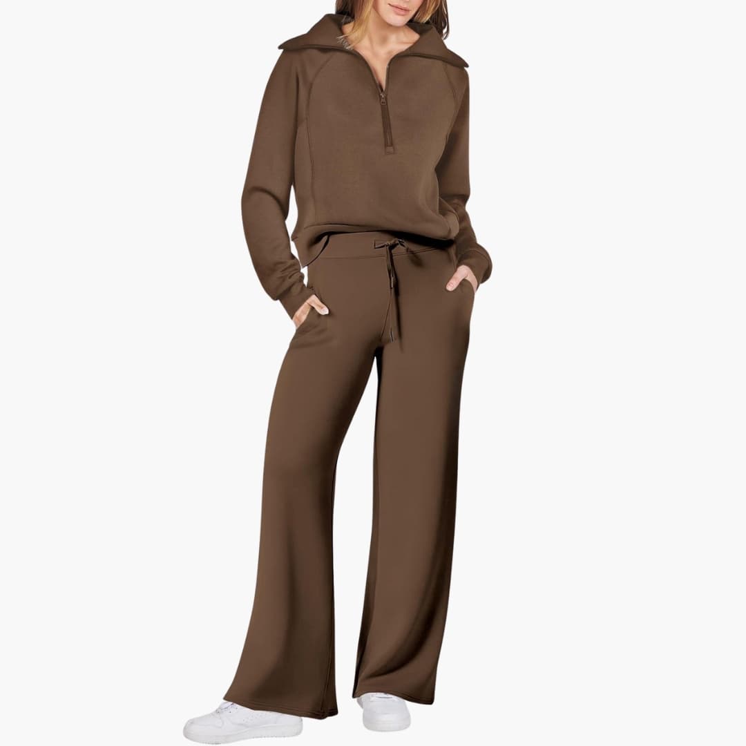 Katarina | Ensemble de survêtement pour femmes avec demi-zip