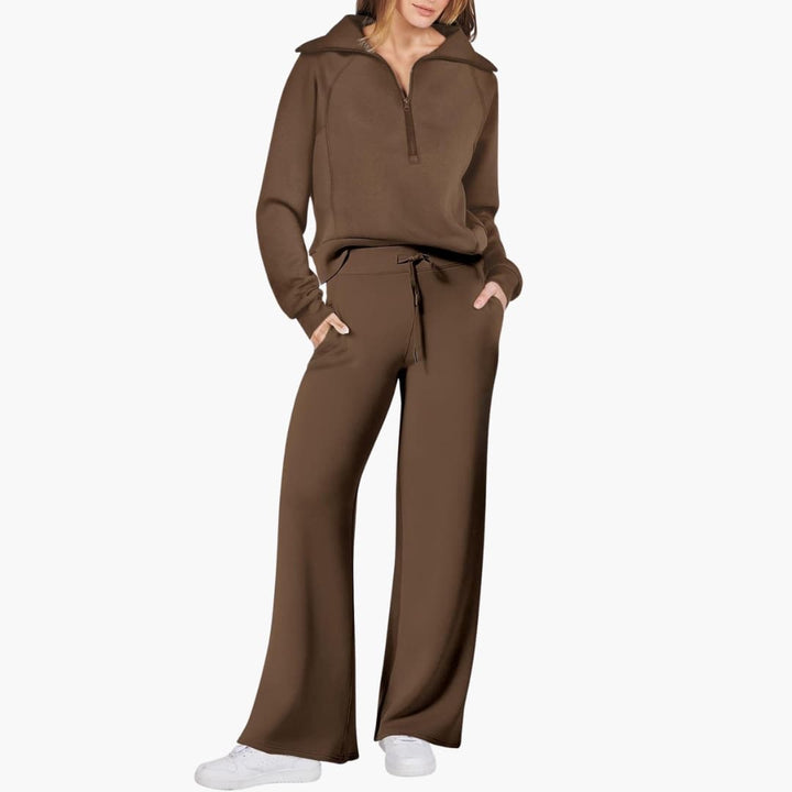 Katarina | Ensemble de survêtement pour femmes avec demi-zip