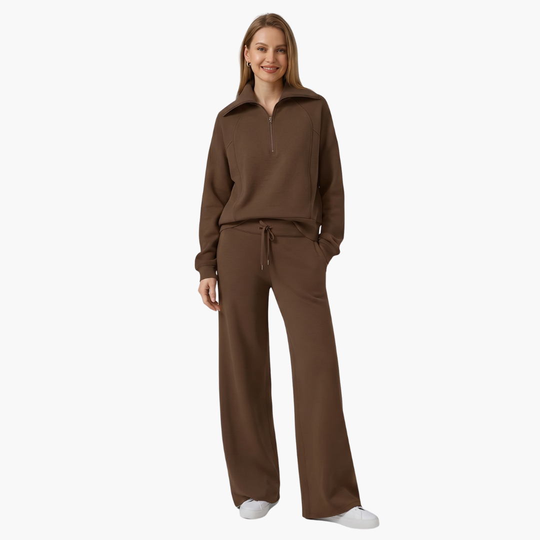 Katarina | Ensemble de survêtement pour femmes avec demi-zip