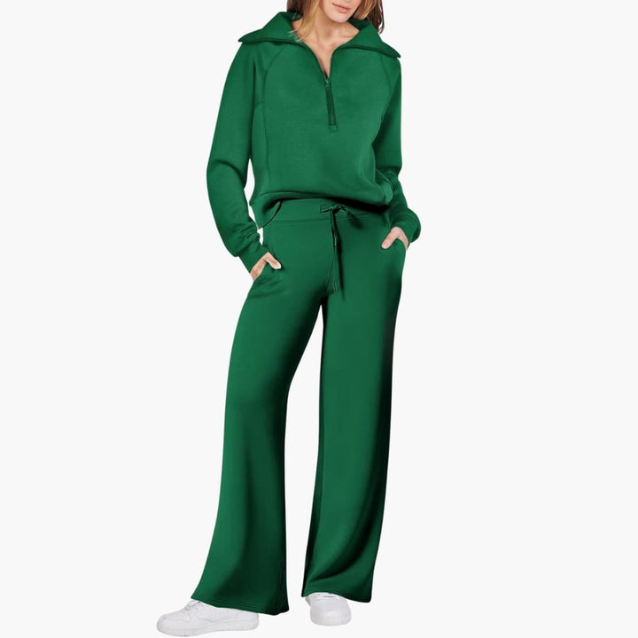 Katarina | Ensemble de survêtement pour femmes avec demi-zip