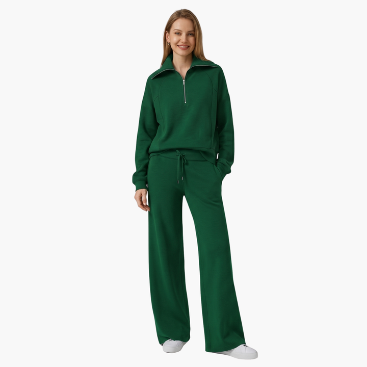 Katarina | Ensemble de survêtement pour femmes avec demi-zip
