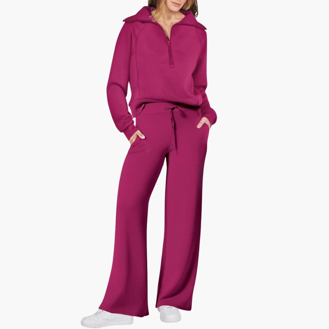 Katarina | Ensemble de survêtement pour femmes avec demi-zip