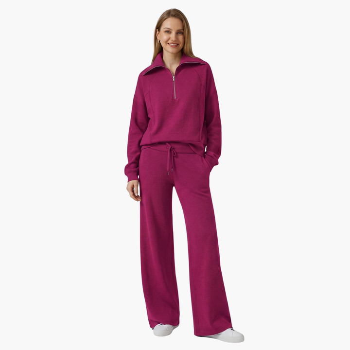 Katarina | Ensemble de survêtement pour femmes avec demi-zip
