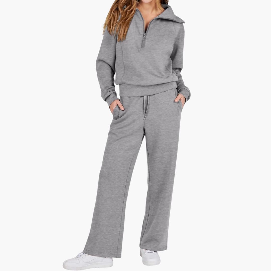 Katarina | Ensemble de survêtement pour femmes avec demi-zip