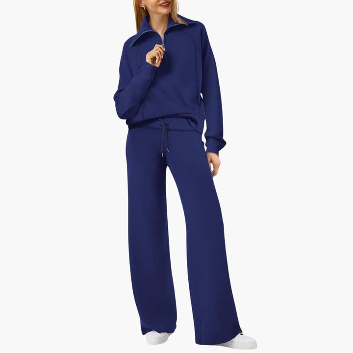 Katarina | Ensemble de survêtement pour femmes avec demi-zip