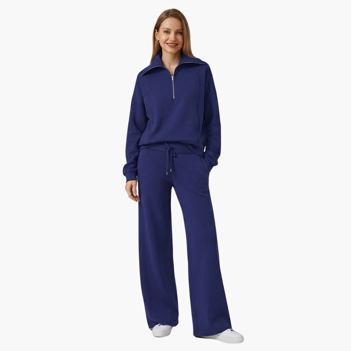 Katarina | Ensemble de survêtement pour femmes avec demi-zip