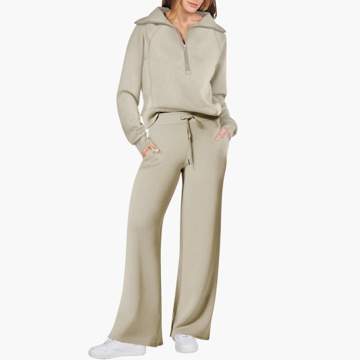 Katarina | Ensemble de survêtement pour femmes avec demi-zip