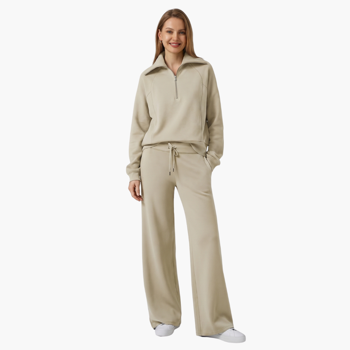 Katarina | Ensemble de survêtement pour femmes avec demi-zip