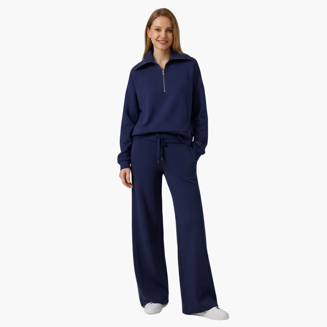 Katarina | Ensemble de survêtement pour femmes avec demi-zip