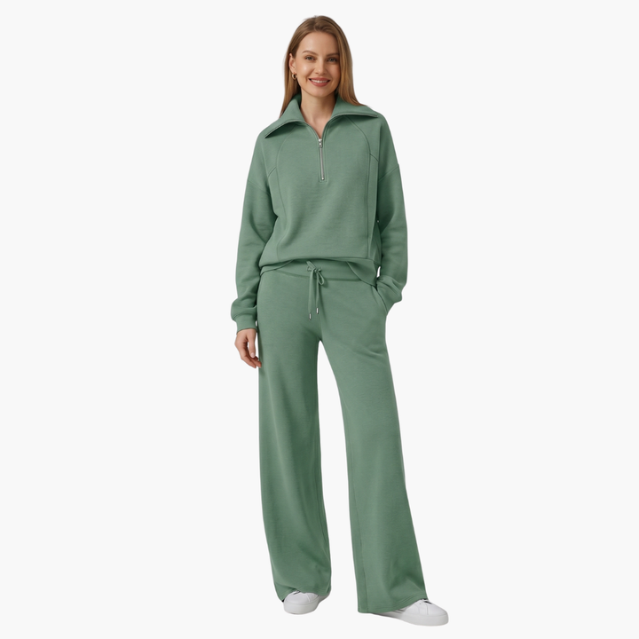 Katarina | Ensemble de survêtement pour femmes avec demi-zip