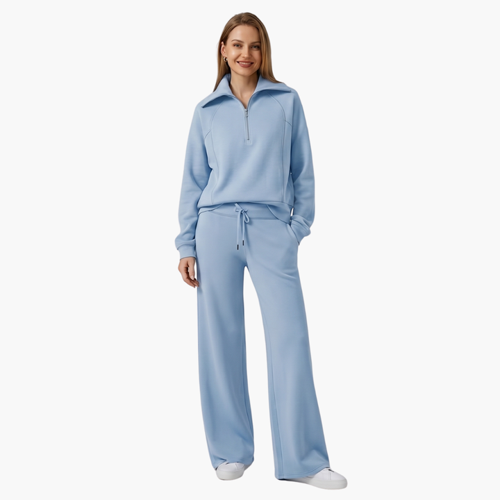 Katarina | Ensemble de survêtement pour femmes avec demi-zip
