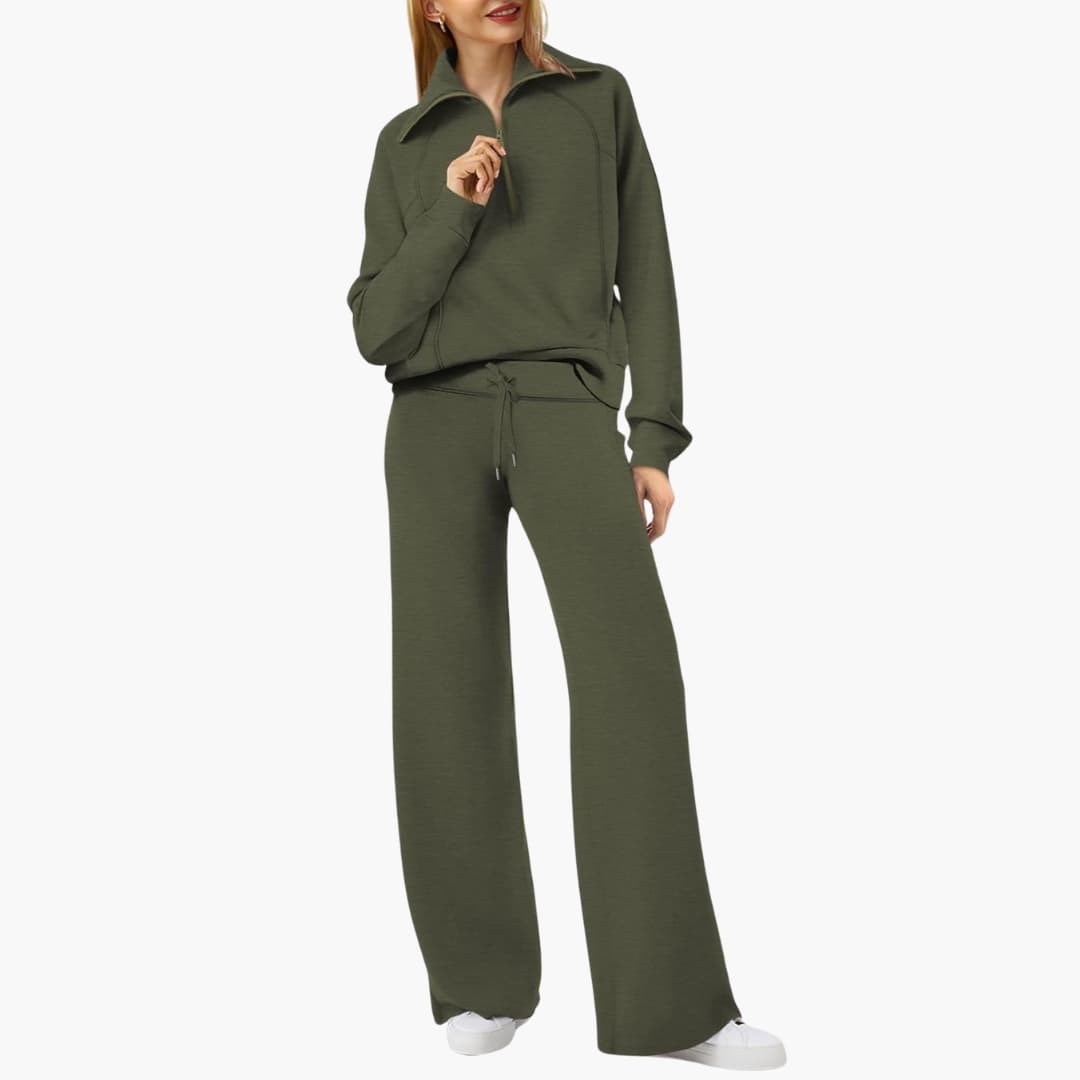 Katarina | Ensemble de survêtement pour femmes avec demi-zip