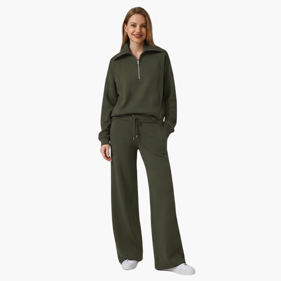 Katarina | Ensemble de survêtement pour femmes avec demi-zip