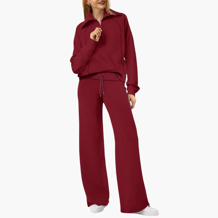 Katarina | Ensemble de survêtement pour femmes avec demi-zip
