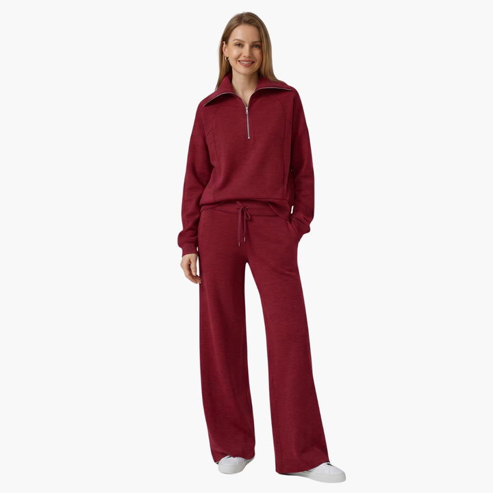 Katarina | Ensemble de survêtement pour femmes avec demi-zip