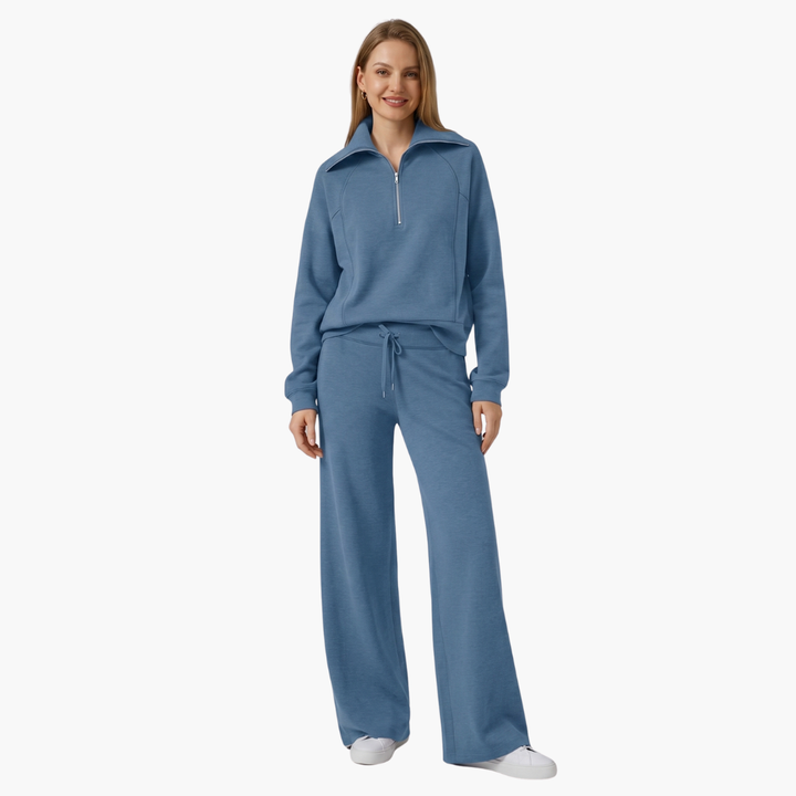 Katarina | Ensemble de survêtement pour femmes avec demi-zip