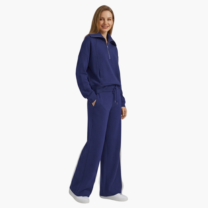 Katarina | Ensemble de survêtement pour femmes avec demi-zip