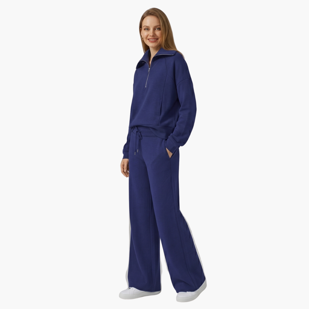 Katarina | Ensemble de survêtement pour femmes avec demi-zip