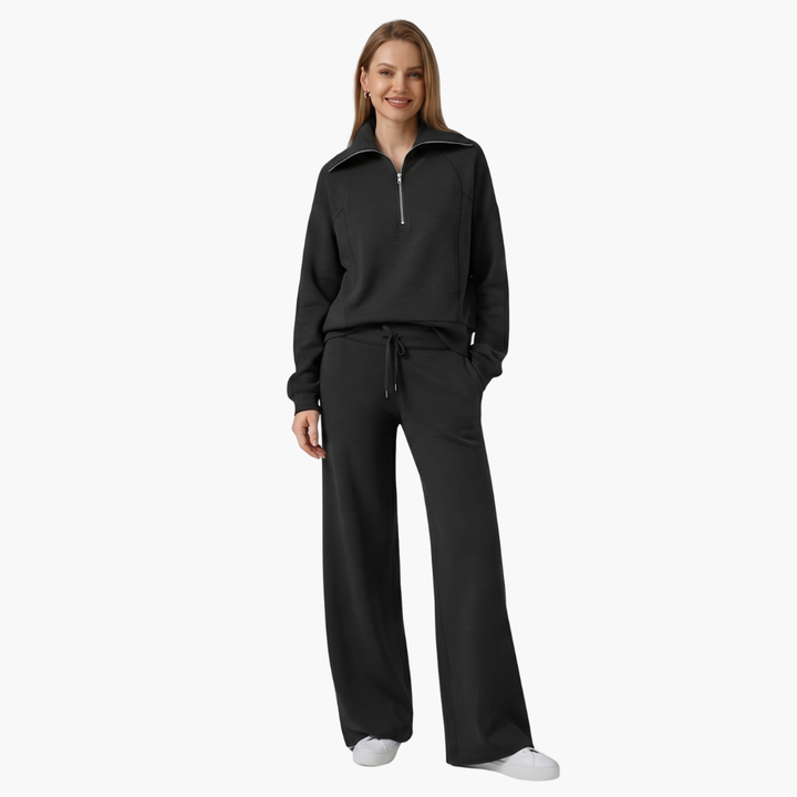 Katarina | Ensemble de survêtement pour femmes avec demi-zip