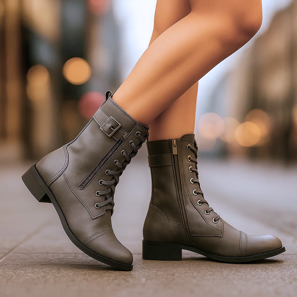 Katharina | Bottes vintage à talon bloc bas pour femmes