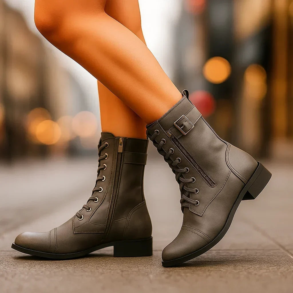 Katharina | Bottes vintage à talon bloc bas pour femmes